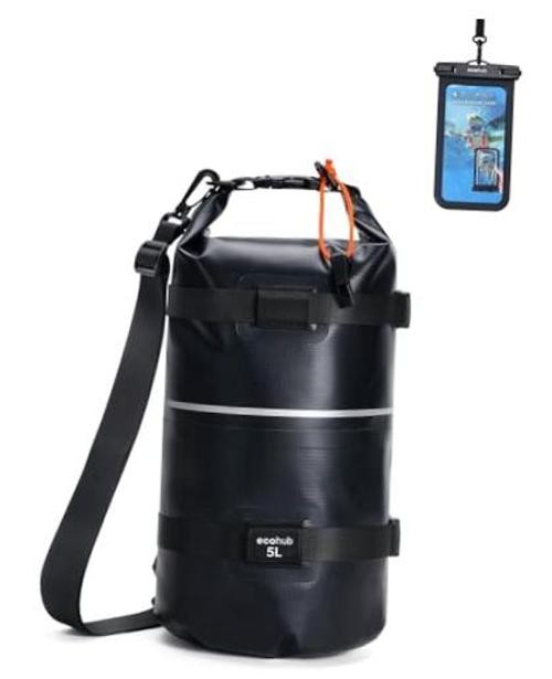 Waterproof Dry Bag for Women Men/10L/20L Roll Top Lightweight Dry 5L Black