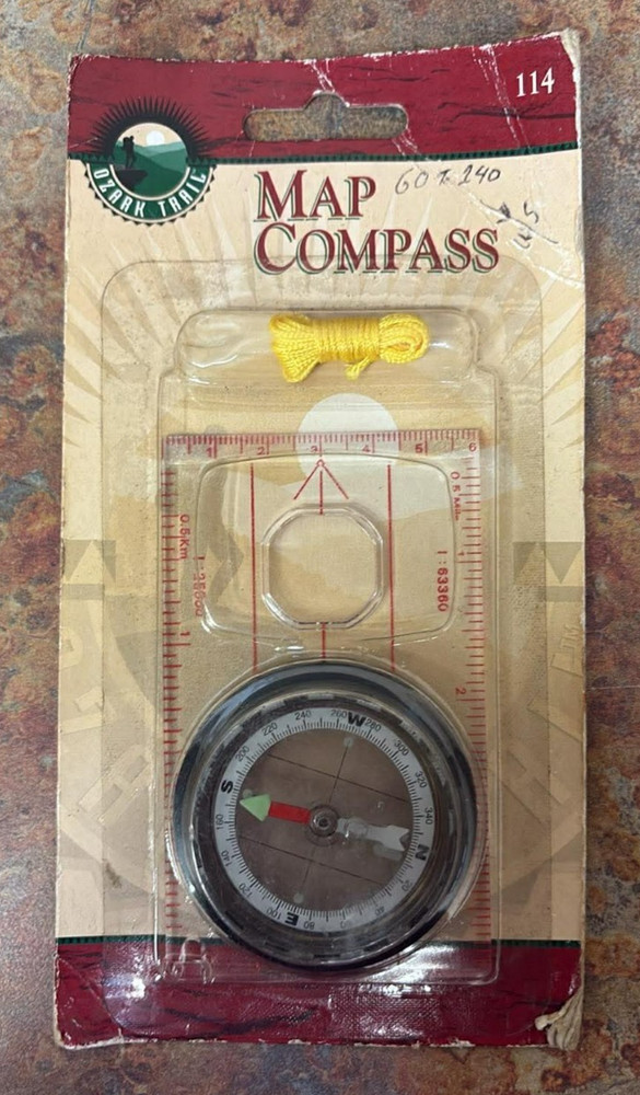 Ozark Trail 114 Map Compass New Sealed Free Shipping O10