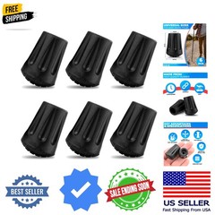 6 Pcs Hiking Pole Tips Hiking Accessories – Cane Rubber Tips Replacement Hiki…