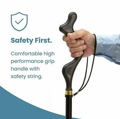 Retractable Straight Posture Cane Walking Stick Camping Travel Trekking Pole USA
