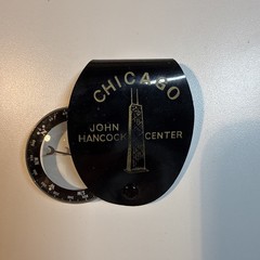 Vintage Collectible Double-Sided Day/Night Glass Compass, John Hancock Center