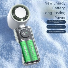 6000Mah Handheld Turbo Fan USB Rechargeable with 135 Degree Adjustable Angle