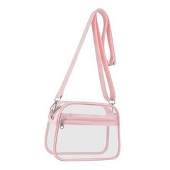 Clear Bag for Stadium Events Clear Sports Fan Handbags Purses with Large Pink