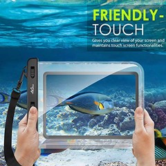 Waterproof Tablet Case, Tablet Pouch Dry Bag, Up to 12 Clear with hand strap