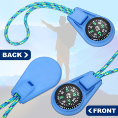 9 Pack Mini Survival Compass Bundle| Multicolor Liquid Filled | Hiking & Camping