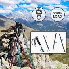Trekking Poles – Aluminum 7075 Adjustable Walking Sticks with Quick Locks, Ex…