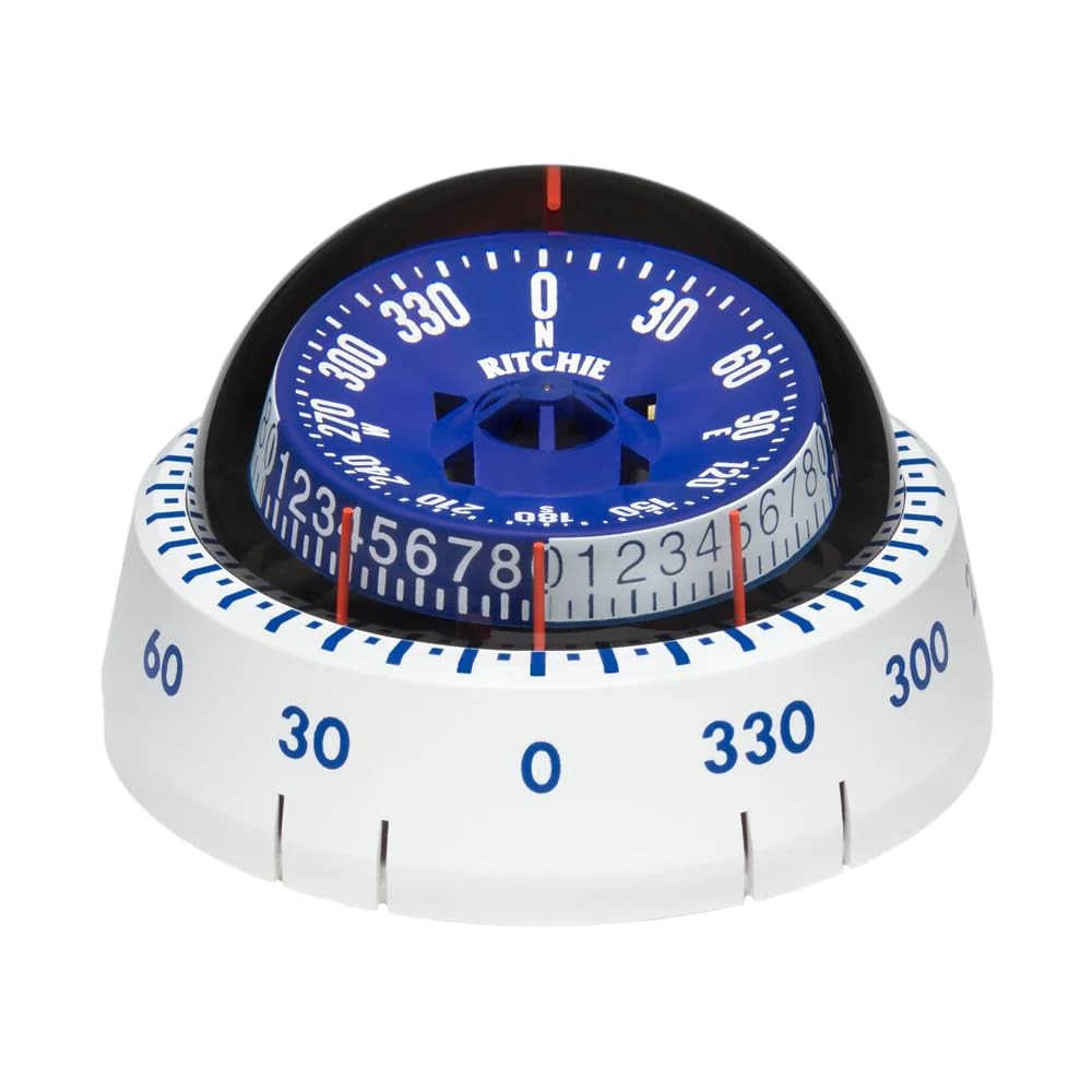 Ritchie Navigation XP-98W X-Port Tactician Surface Mount Compass, White with …
