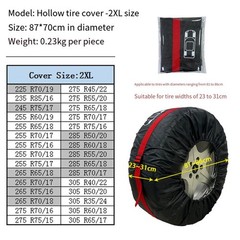 Protective Cover for Spare Tires with Adjustable Buckle and Storage Pouch
