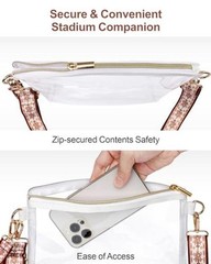 Clear Bag for Stadium Events – Clear Purses for Women Stadium Ardent White
