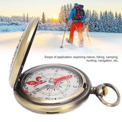 Mini Compass Portable Brass Shockproof Waterproof Outdoor Compass For Hiking New
