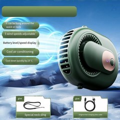 Compact 3500mAh Portable Fan with 5 Adjustable Speeds and Lightweight Design