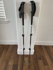 Black Diamond Hiking Trekking Poles Pair Black/Silver Adjustable Lever Lock