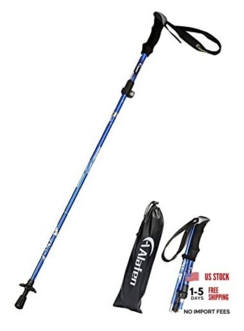 A ALAFEN Aluminum Collapsible Ultralight Travel Trekking 1 PC(1 Pole) P1_Blue