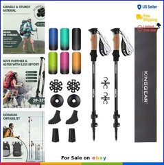 Trekking Poles Retractable 25.5 to 54 Inches 7075 Aluminum Flip Lock Hiking