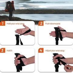 Carbon Fiber Lightweight Collapsible Trekking Poles with EVA Foam Grips