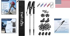 Ultralight Telescopic Nordic Walking Poles – Anti-Shock, 51.2-Inch Adjustable