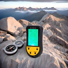 Digital Altimeter Barometer Thermometer 8-in-1 Backlit LCD for Hiking Camping