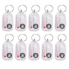 10PCS Portable Compass And Thermometer For Outdoor Adventures Easy To Use
