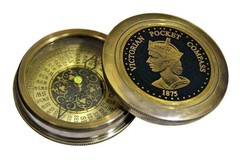 Handmade Brass Victorian Pocket Compass Nautical Vintage Decor Gift for Hiking