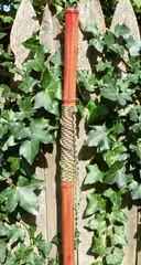 65″ – Bamboo – Walking Hiking Trekking Stick/Staff – Paracord Grip & Strap – #55
