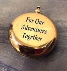 Personalized Engraved Pocket Brass Compass. – 2″Push Button Brass Compass