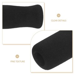 2Pcs Black Crutch Handgrips Soft Nbr Material Comfortable Non Slip Grip Covers