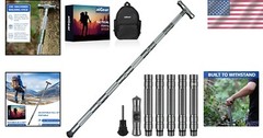 Versatile Tactical Hiking Stick – Adjustable 40.5 Inch Trekking Pole for Safety