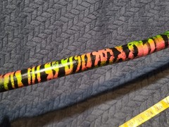 45″ Hand Crafted Wood Walking Stick/Staff(SONIC PINK NIGHT DESIGN/GLOW IN DARK