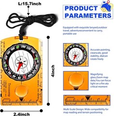 Multifunctional Waterproof Orienteering Compass Mini Portable Survival Compass f