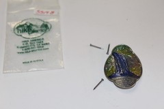 NOS Hike America Walking Stick Badge Medallion Great Smoky Mtn’s Grotto Falls