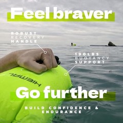 Swim Buoy for Open Water with Dry Bag 15L – Fully Waterproof Swim Chartreuse