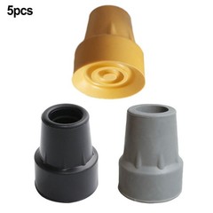 Rubber Trekking Pole Tips 5pcs 19mm Fit for Canes Crutches All Terrain