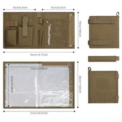 Map Case, Military Map Protector, Water-Resistant Map Pouch Holder for Tan