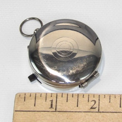 Vintage 1970’s Chrome Locking Pocket Compass Made in Taiwan Works!