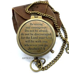 Brass Compass Be Strong With Leather Case Antique Brass Compass With Chain