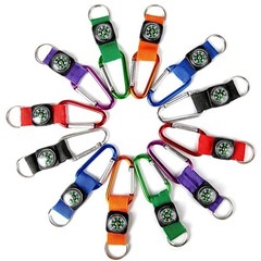 Colorful Carabiner Compass Keychain Clips – 36 Pcs Kids Toys, Outdoor Adventure