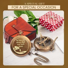 So You Can Sundial Compass Gift Hiking – Camping – Keepsake Engraved Compass …