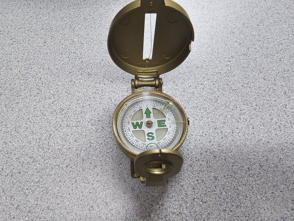 Vintage Engineer Lensatic Compass Camping Hiking Military Outdoors