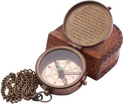 RII to My Husband I Love You, Brass Compass Engraved Gifts for Men, Bronze Gi…