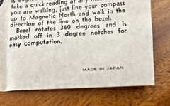 Vintage Lensatic Brass Compass -Japan Made- w case/Instructions – Vintage