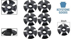 6 Pack Rubber Trekking Pole Mud Snow Baskets for Ski & Hiking Poles