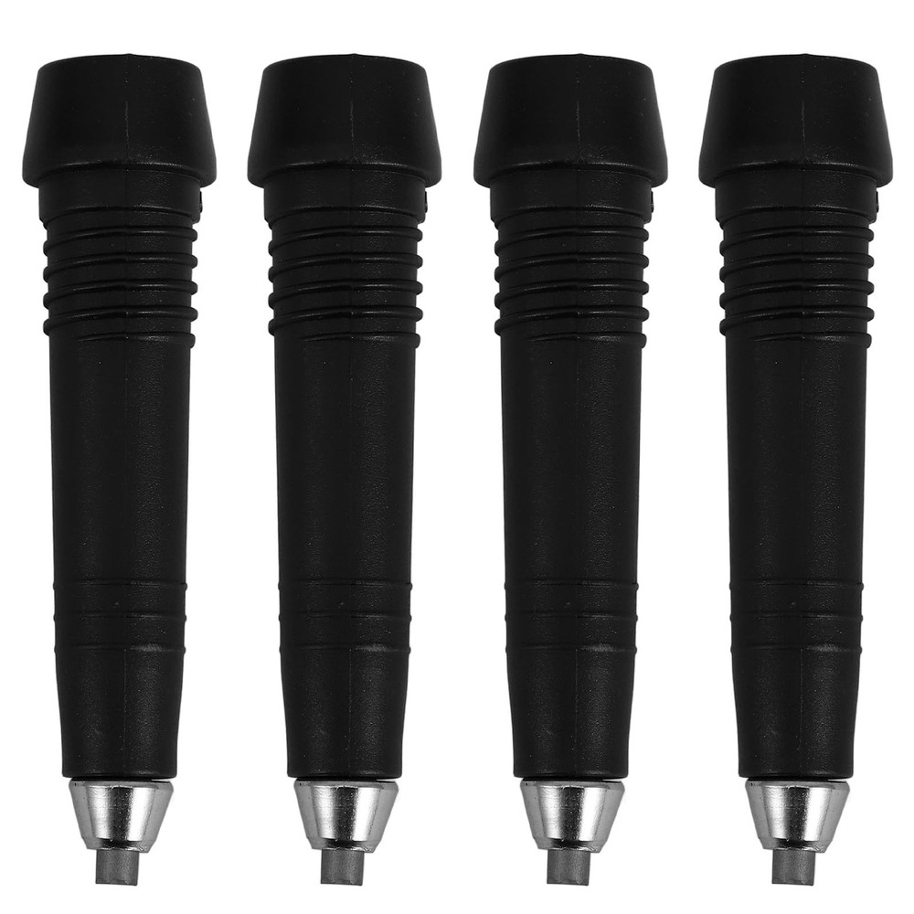 4 PCS Walking Stick Tip Black Tungsten Steel Replacement Tips Hiking Trekking