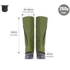 Lightweight Outdoor Hiking Gaiters With Reverse Zipper Design For Safety