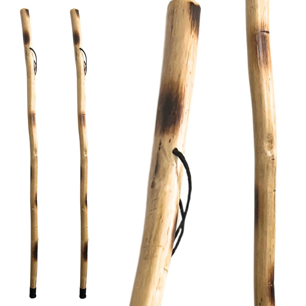 THY Collectibles Set of 2 Rustic Traditional Style Natural Wood Walking…