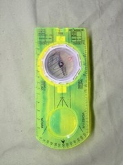 Vintage Brunton Sportsman’s Compass Lime Green Plastic and Made in the USA