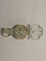Lensatic Plastic Compass, Clear Great for Camping, Hiking, Outdoors