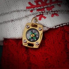 Mini Titanium/Brass Compass, Waterproof Pocket Compass for Hiking & Survival,…