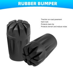 6 Pack Hiking Walking Sticks Rubber Tips, Replacement Tips Protectors for Tre…