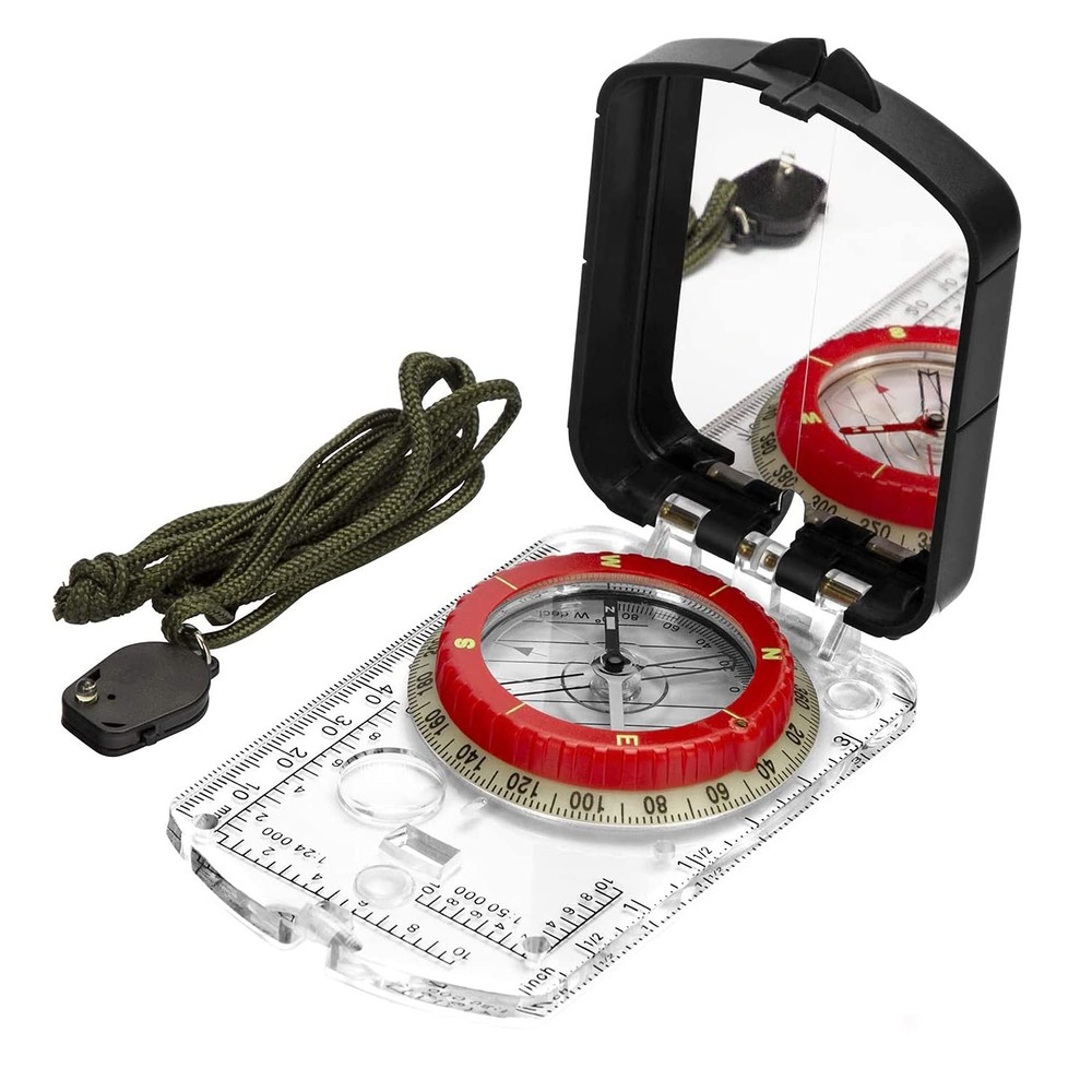 Orienteering Map Compass -Sighting Mirror Compass with Adjustable Declination…