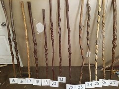 Handmade Brown Natural(twisty sticks)Wood Walking Stick Walking Staff for Adults